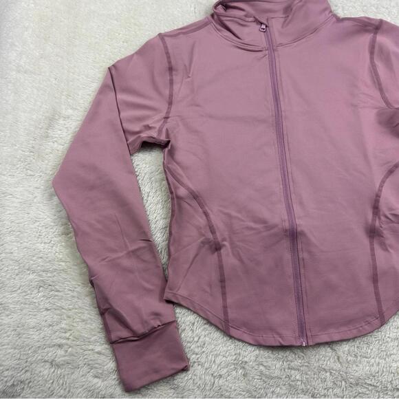 Women's Mauve Full-Zip Activewear Jacket - Picture 4 of 8
